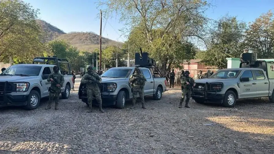 Desde las 9 de la mañana, elementos de la Marina comenzaron a llegar al poblado de El Salado / Redes Sociales