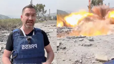 VIDEO: Cae misil a reportero mientras transmitía en vivo en Líbano