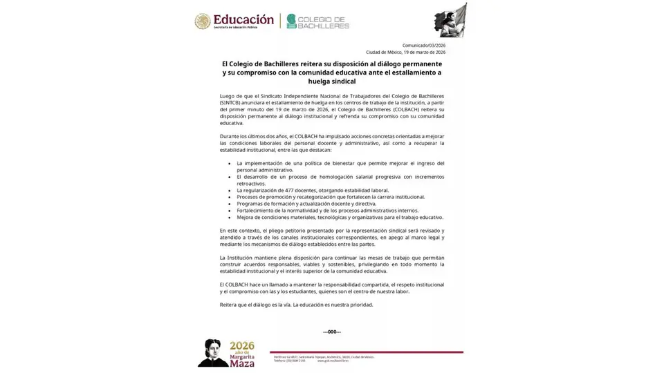 La huelga se mantiene de forma indefinida en la CDMX./ X