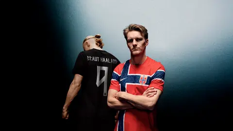 Foto oficial de la Federación Noruega de Futbol y NIke