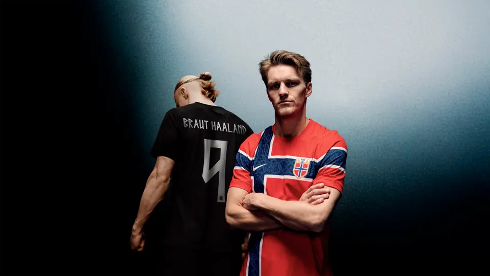 Foto oficial de la Federación Noruega de Futbol y NIke