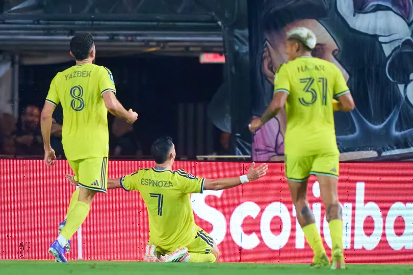 Jugadores de Nashville festejando el empate ante Inter Miami | MEXSPORT