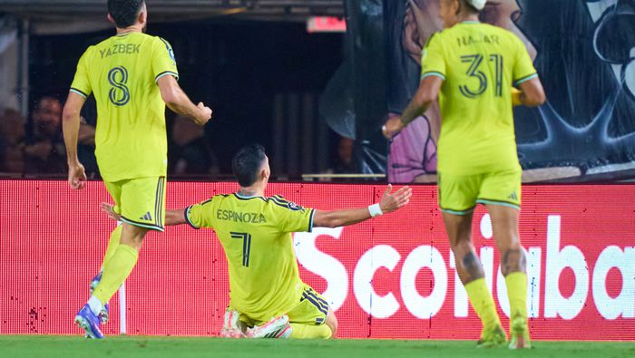 Jugadores de Nashville festejando el empate ante Inter Miami | MEXSPORT
