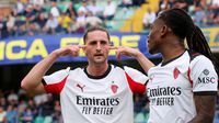 Adrien Rabiot en celebración con AC Milan en el partido contra Hellas Verona | AP
