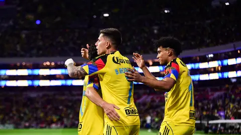 Brian Rodríguez en celebración en el partido de América ante Toluca | IMAGO 7