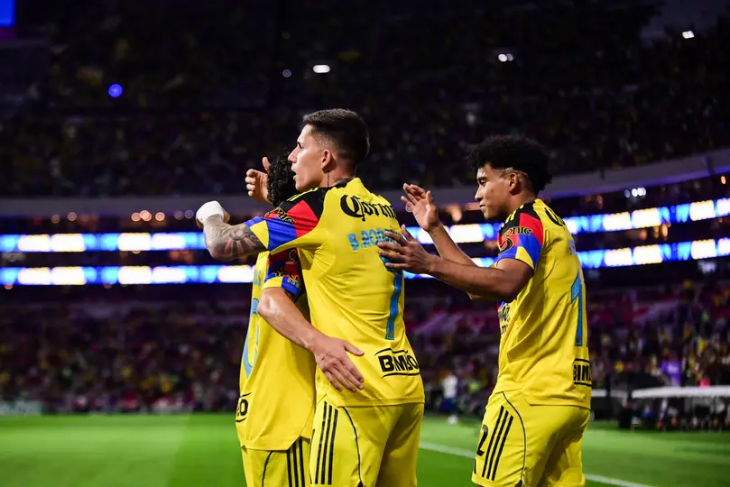 Brian Rodríguez en celebración en el partido de América ante Toluca | IMAGO 7