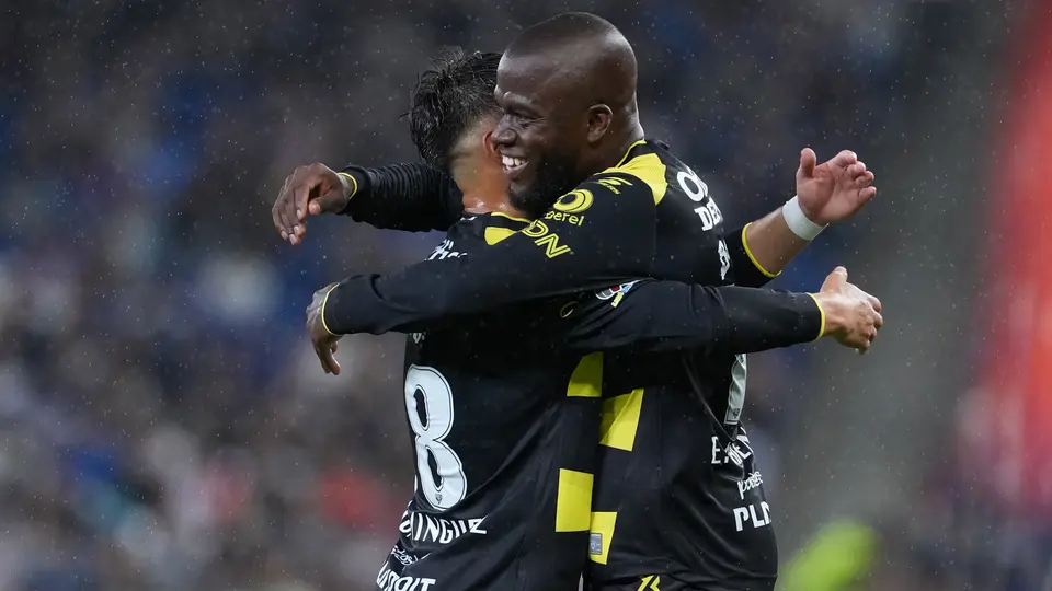 Enner Valencia y Alexéi Domínguez de Pachuca, tras anotar gol a Rayados I IMAGO7