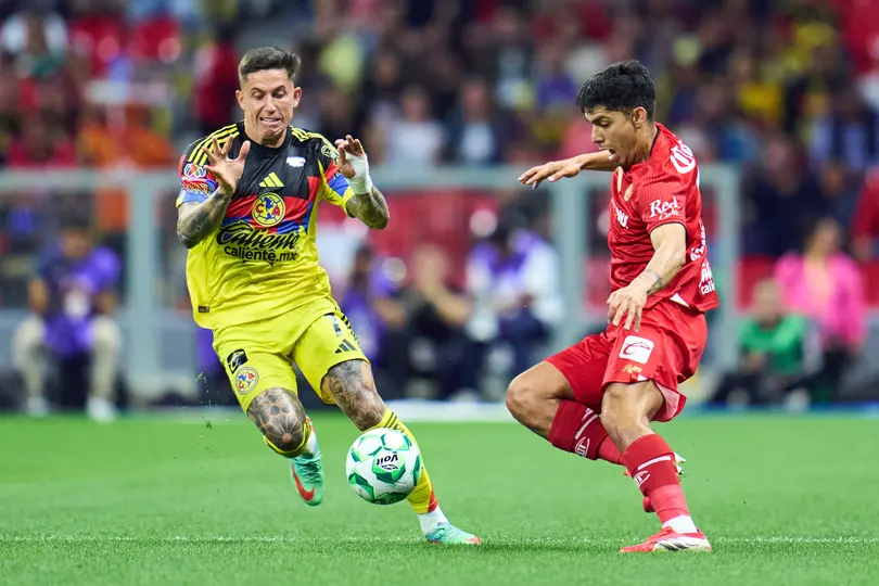 Brian Rodríguez, jugador del América, en duelo ante Toluca | MEXSPORT
