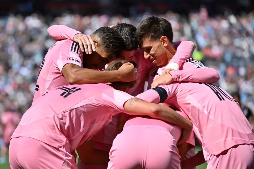 Inter Miami celebrando golen la MLS I AP