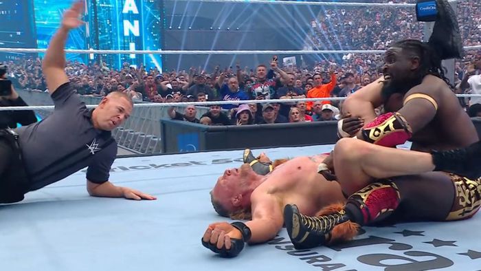 Oba Femi venció a Brock Lesnar en WrestleMania | CAPTURA