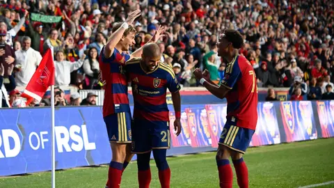 Equipo de Sal Lake de la MLS tras derrotar a San Diego FC I AFP