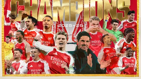 Imagen oficial de los Gunners campeones | X: @Arsenal