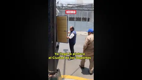 Llegó la pintura a la Ciudad de los Deportes previo a la Final Cruz Azul vs Pumas