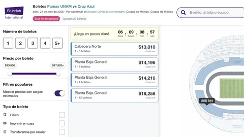 Precios de los boletos en reventa para la Final de Vuelta entre Cruz Azul y Pumas | CAPTURA