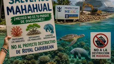 Convocan protesta en CDMX para proteger Mahahual del proyecto Perfect Day
