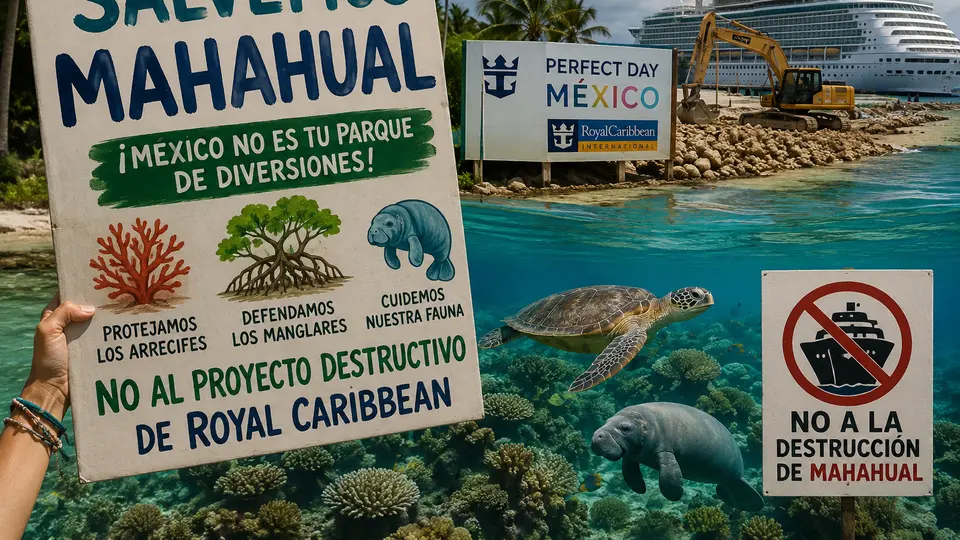 Convocan protesta en CDMX para proteger Mahahual del proyecto Perfect Day