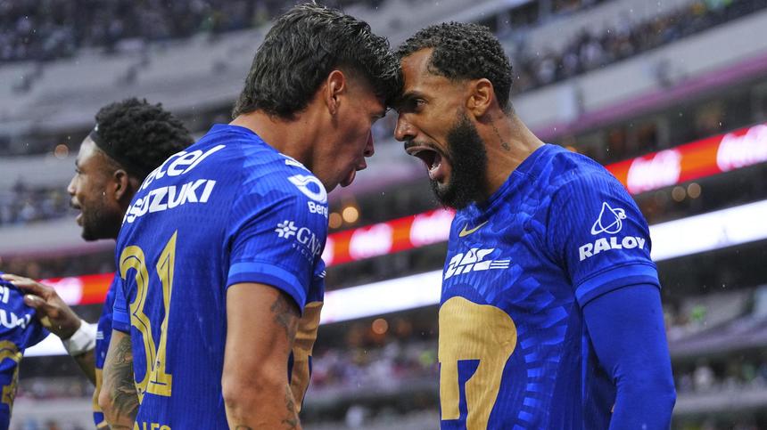 Robert Morales en celebración con Pumas en la Liguilla del Clausura 2026 | IMAGO 7