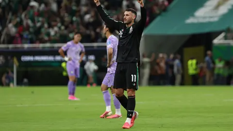 Santiago Giménez, jugador de la Selección Mexicana, tras la victoria del Tricolor | MIGUEL PONTÓN