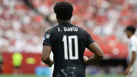 Jonathan David marcó tres goles ante Qatar | MEXSPORT