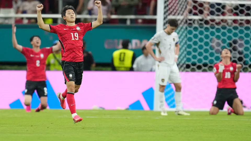 Lee Kang y Corea del Sur celebrando la victoria frente a Chequia | MEXSPORT