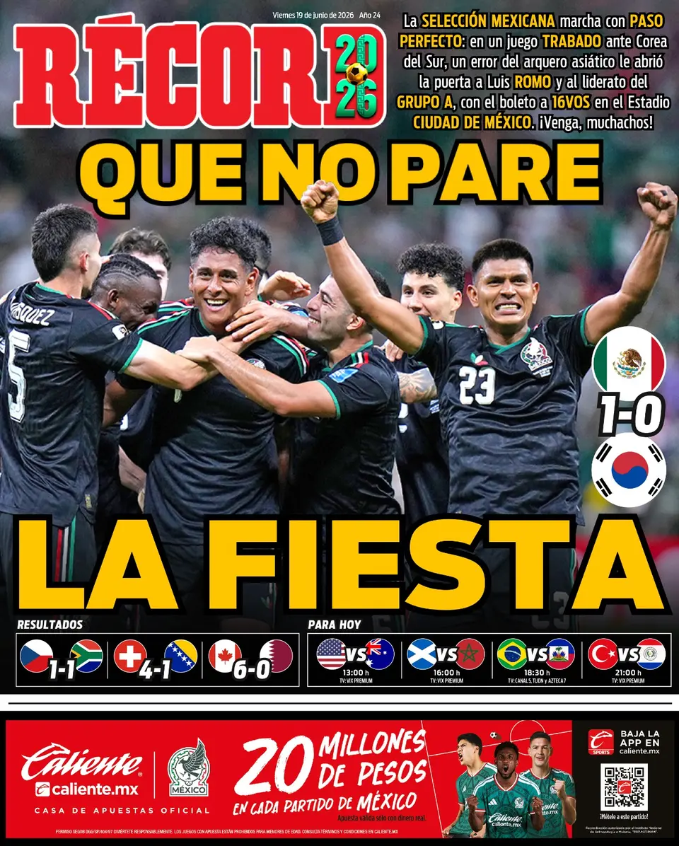 Portada RÉCORD 19 junio 2026
