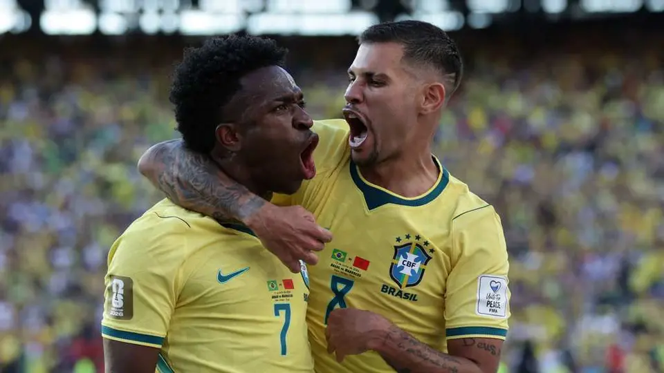 Vinicius Jr en celebración con la Selección de Brasil en el Mundial 2026 | AP