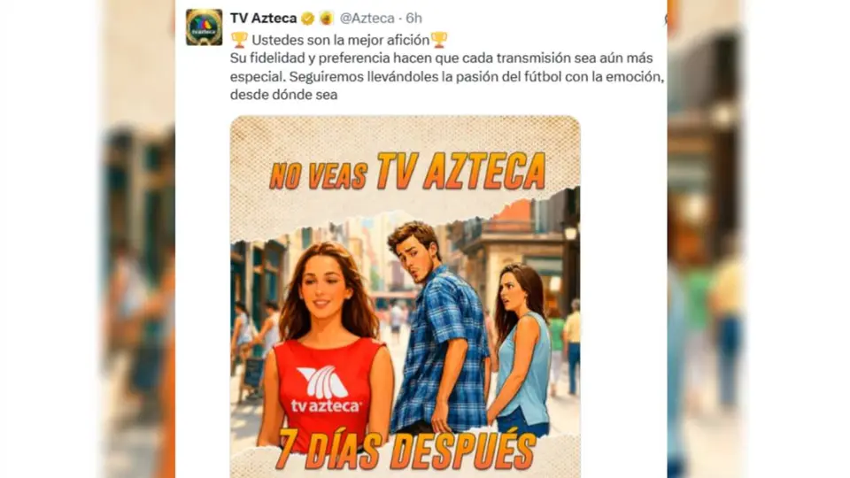 Así fue la publicación de TV Azteca | CAPTURA DE PANTALLA