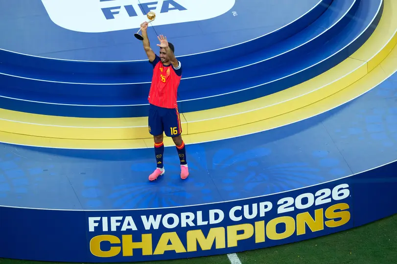Rodri es el segundo español en ganar un balón de mejor jugador en un Mundial | AP
