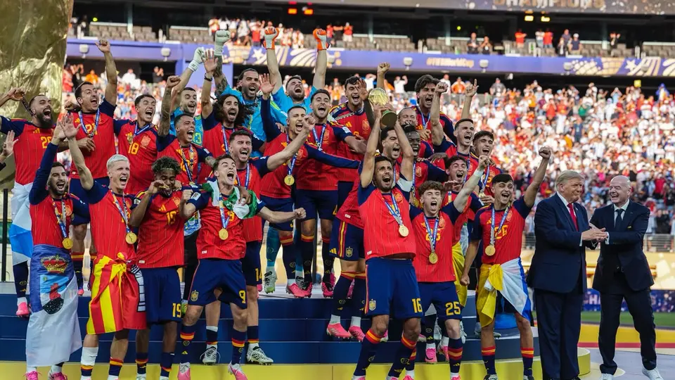 España festejando su segunda Copa del Mundo l Miguel Pontón