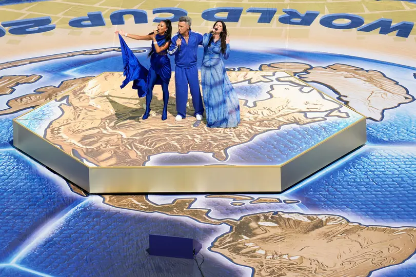 obbie Williams, Laura Pausini y Nicole Scherzinger | AP