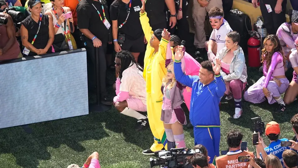 Ronaldinho, Madonna y Ronaldo en el show de medio tiempo de la Final del Mundial 2026 | AP