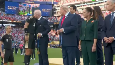 Presidenta Claudia Sheinbaum aparece en la premiación mundialista a España
