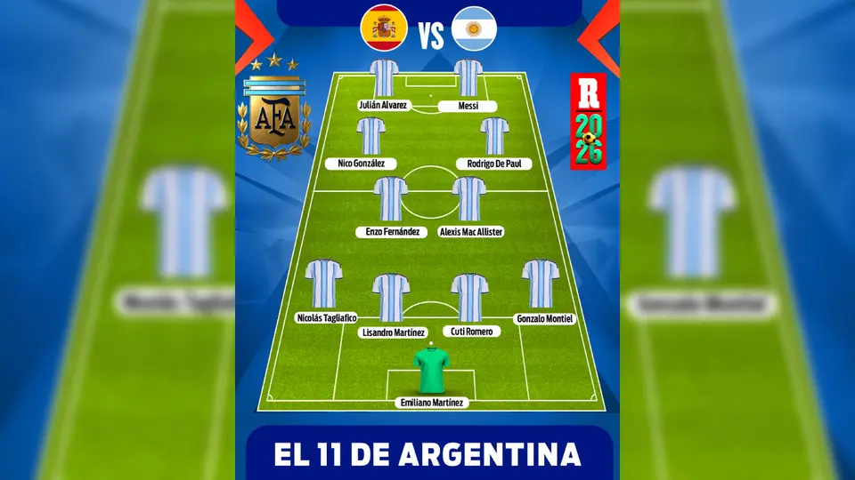 Alineación Argentina Final Mundial 2026 | RÉCORD