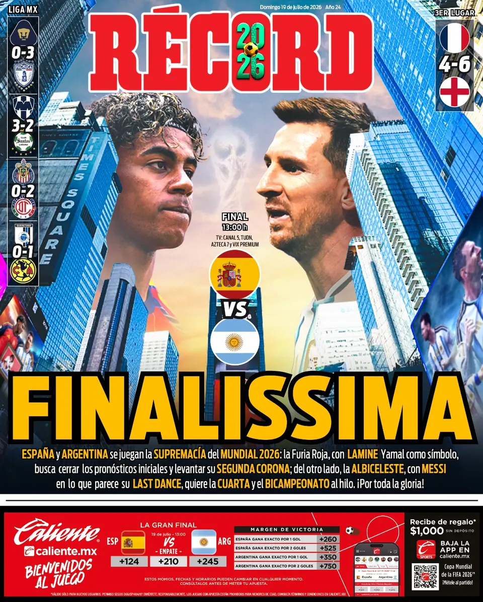 Portada RÉCORD 19 de julio de 2026