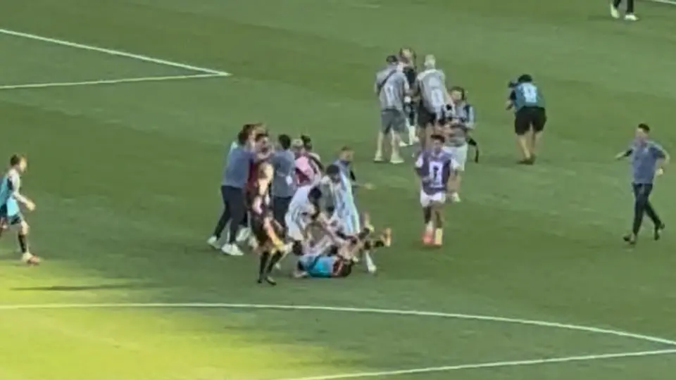 Españoles y Argentinos involucrados en una pelea al término del partido | RÉCORD
