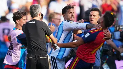 ¿Malos perdedores? Argentina y España se hicieron de palabras al término del partido
