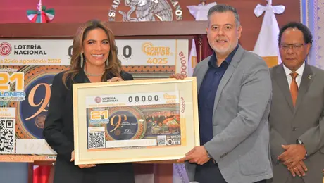 Lotería Nacional conmemora 90 años del Tribunal Federal de Justicia Administrativa con billete especial
