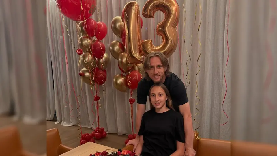 Luka Modric con su hija Ema en el cumpleaños 13 de ésta | INSTAGRAM: @lukamodric10