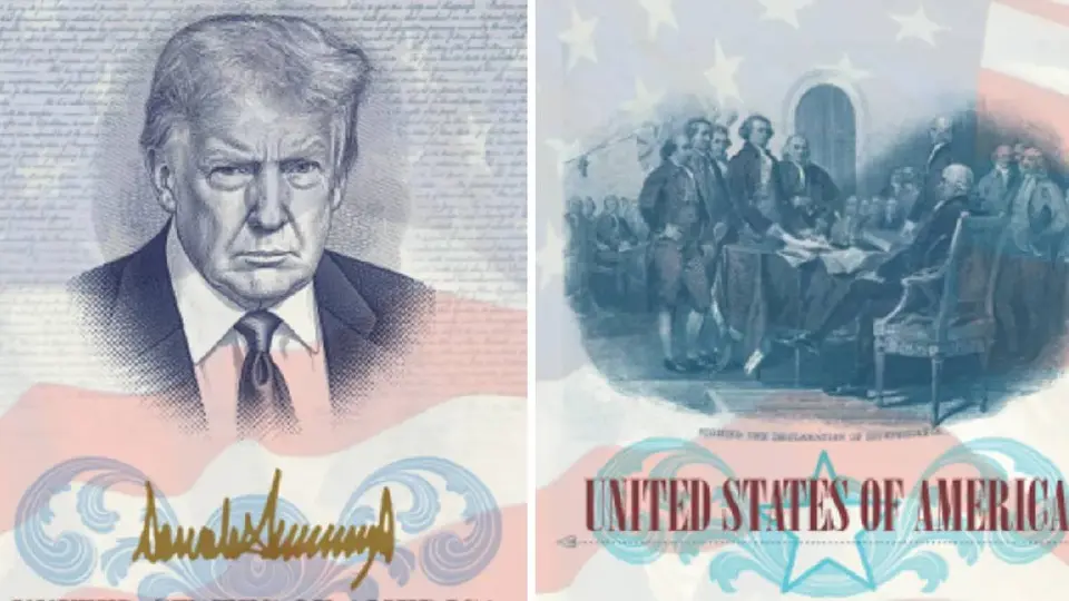 Trump añade nueva imagen en el pasaporte con una foto suya, por sus 250 años
