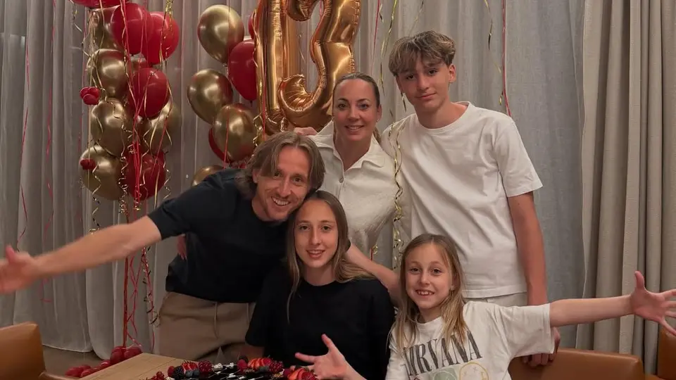 Luka Modric con su familia en el cumpleaños 13 de su hija Ema | INSTAGRAM: @lukamodric10