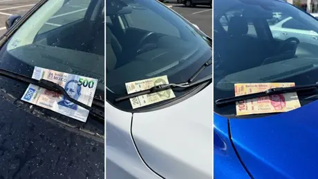 Un billete en tu parabrisas podría ponerte en riesgo; esto debes hacer