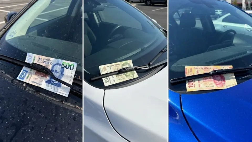 Un billete en tu parabrisas podría ponerte en riesgo; esto debes hacer