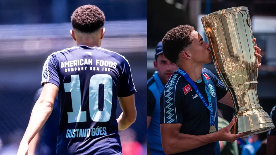 Gustavo Góes celebrando el campeonato paulista sub 17 | INSTAGRAM