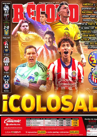 Portada RÉCORD 19 de septiembre de 2026