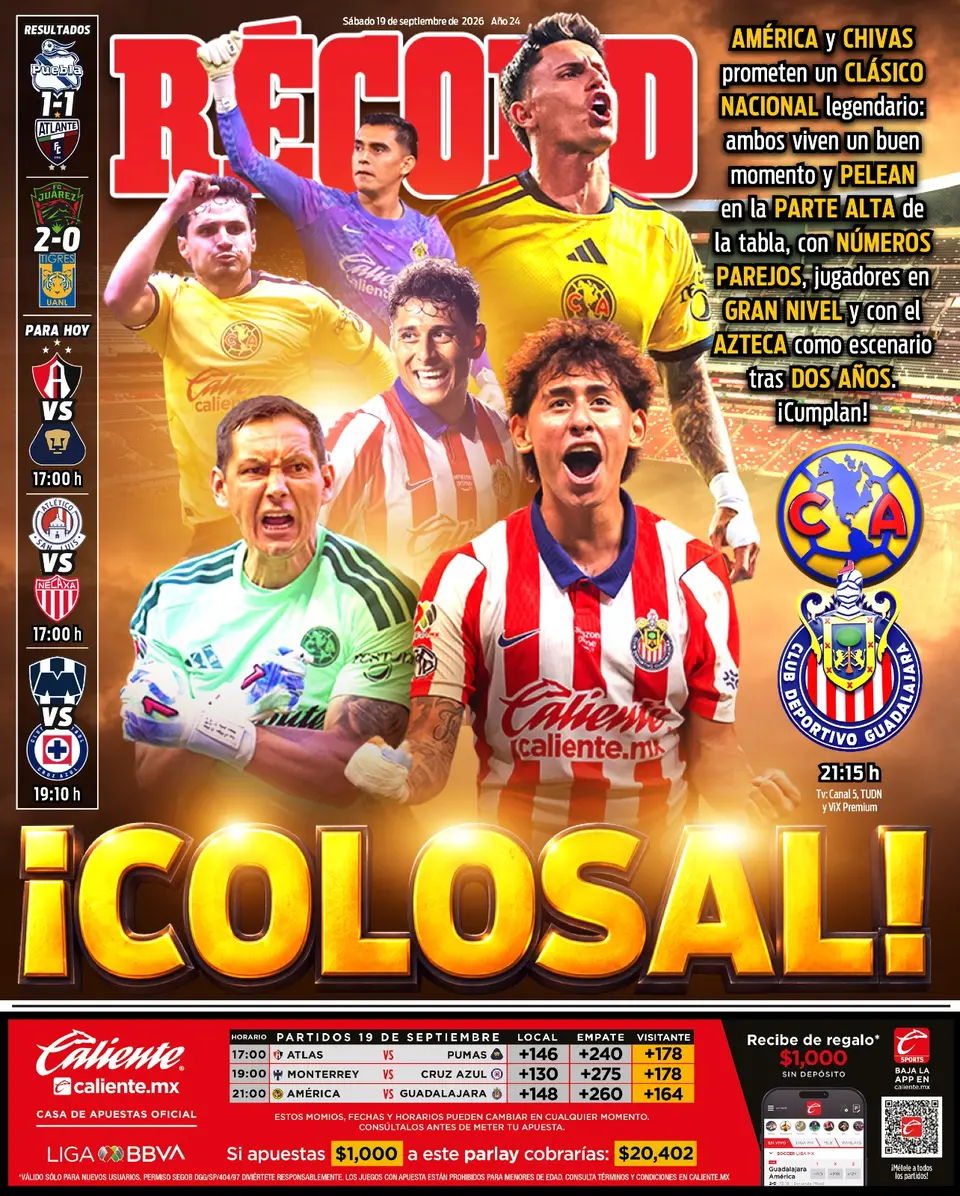 Portada RÉCORD 19 de septiembre de 2026