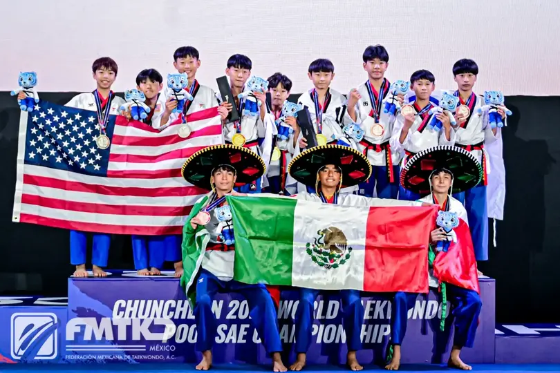 México con medallas Mundial de Taekwondo l Instagram: @femextkd.oficial