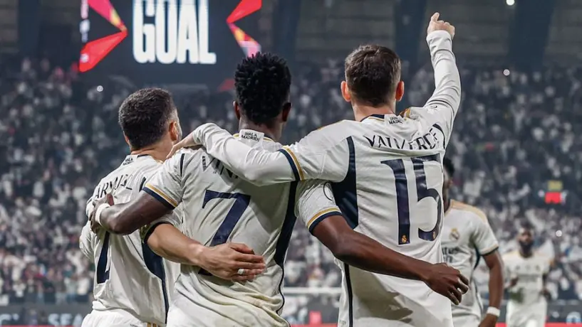 Vinicius, Rodrygo y Bellingham celebran la Supercopa a lo Grand Theft Auto