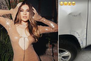 Sofía Castro le reclama a la prensa que le abollaron su camioneta