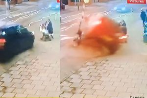 Video: Madre e hija se salvan milagrosamente de ser atropelladas por camioneta