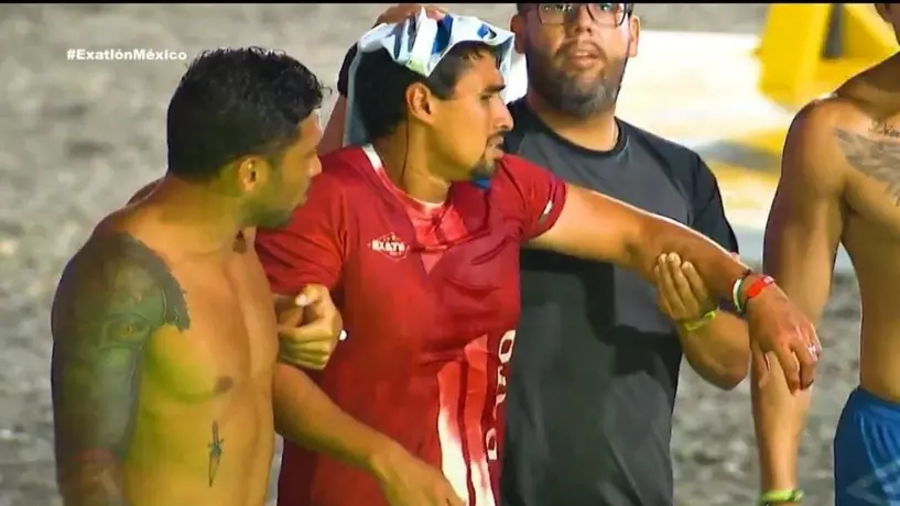 Exatlón: ‘Pato’ Araujo desorientado y ensangrentado por fuerte golpe en la cabeza